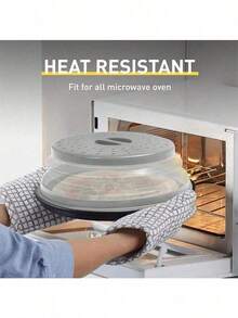 1pc Silicone Microwave Splatter Cover, Ventilated Foldable Splash Guard & Fruit Strainer Lid, Dishwasher Multi-Functional Kitchen Tool - Multicolor - View 2