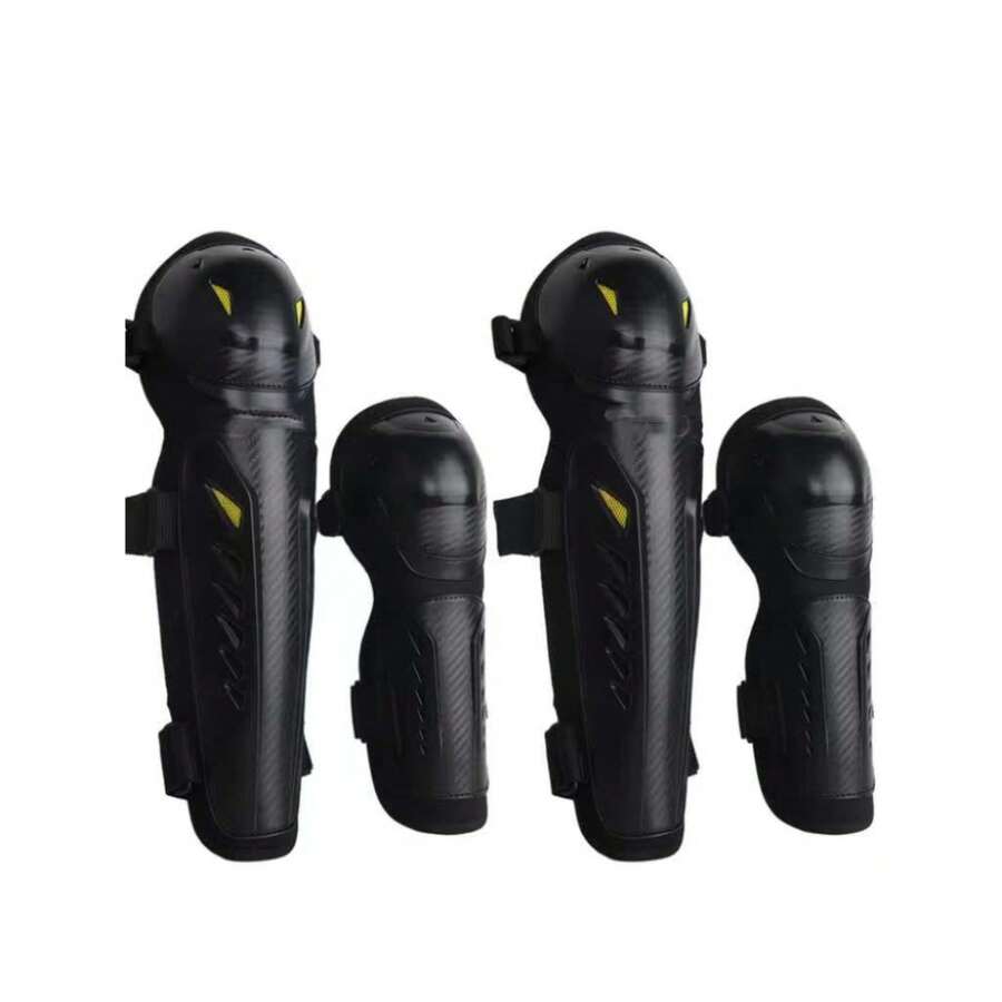 Rodilleras y Coderas Ajustables para Motocicleta para Hombres - Ajuste Cómodo con Hebilla Segura, Conjunto de Equipo de Protección Mejorado para Turismo Urbano - Oscuro - Ver 1