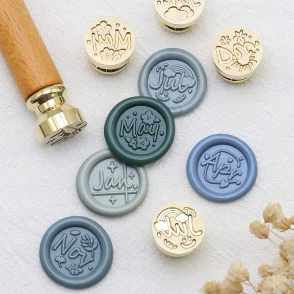 15mm Mini Wachssiegel Stempel - perfekt für Liebesbriefe, Einladungen, Weihnachtskarten, Tagebücher, Scrapbooking, DIY Basteleien