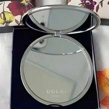 Gucci Luxury Folding Mirror - Silver Plated Cosmetic Tool, Compact & Portable, Perfect Holiday Gift - Silver - View 2
