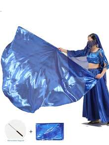 Praise Dance Worship Flag With Flexible Pole, Semi-Circular Worship Angel Wing Flag, Suitable For Dance Church, 1 Flag + 1 Telescopic Pole