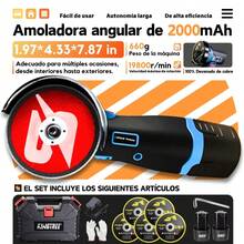 Amoladora angular de herramientas eléctricas inalámbricas - Negro - Ver 1