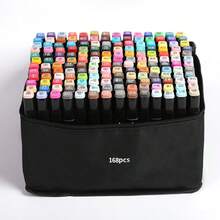 168/120/80/48/36/24 PCS Marker Sets, Dual-Tips, DIY Craft Pens, Watercolor Pens, School Supplies, Professional Permanent Colors, For Painting, Sketching, Coloring, Calligraphy - Ideal For Halloween & Christmas Gifts, Art Lovers, Art Supplies - 168 Colors & Markers - 查看 8