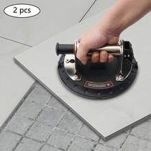 8-Inch Glass Suction Cup Lifter (2-Pack) - Heavy Duty 661 Lbs Capacity Vacuum Lifting Tool For Glass, Tile, & Marble With Dual Valves - Black - View 6
