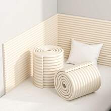 WholeNight 1卷2米厚宽婴儿防撞墙贴，纯色XPE泡沫材质，可定制设计，自带背胶，柔软防水，条纹网格防撞设计，适用于保护墙角、窗台、床头板和家具边缘，适合日常家居使用。 - 彩色 - 查看 2