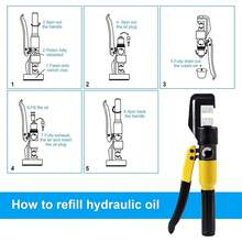 Manual Hydraulic Crimping Tool - Adjustable Pressure For Different Wire Sizes, Ergonomic Grip To Reduce Fatigue, Ideal For Home Electrical Repairs, Auto Wiring & Hobby Projects - Yellow - View 2