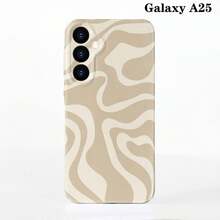 1pc Minimalist Asymmetrical Patchwork Pattern Glossy Hard Shell Phone Case, Suitable For IPhone 11/12/13/14/15/16 Pro Max