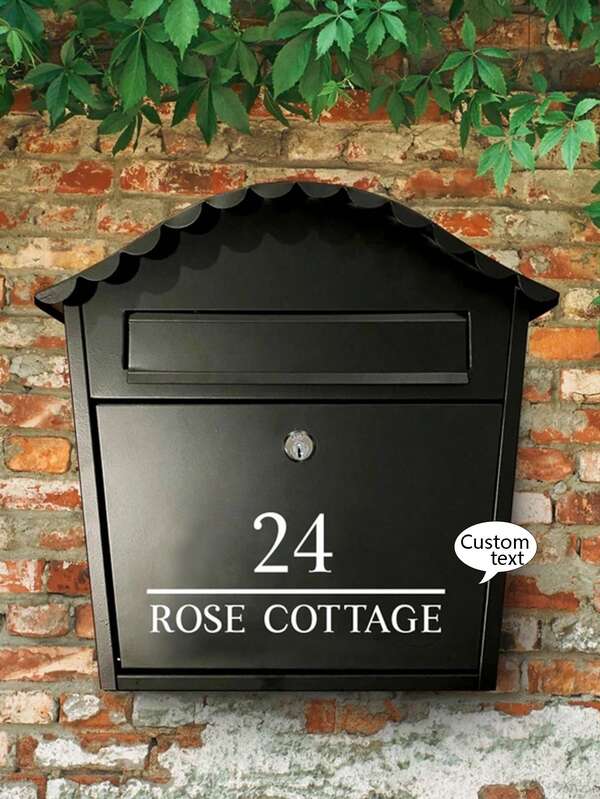 Individuelle Briefkastennummern - Personalisierte Adressaufkleber für Briefkästen - Personalisierte Hausnummer Aufkleber - Briefkastenaufkleber mit individuellen Nummern und Monogramm