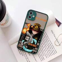 Anime Fire-Fire Cover Compatible With Phone Case New Shockproof Cover Compatible With  16 15 11 12 13 Mini 14 Pro XR X Xs Max Silicone Hard Cover, Cover Compatible With  17 Case,  17 Pro Case,  17 Pro Max Case - Z1 - 查看 3