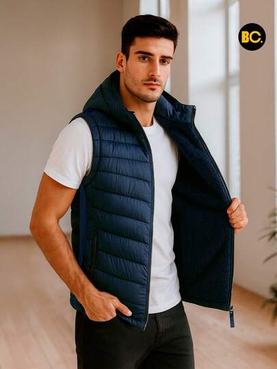 Big City Chaleco Caballero Acolchado Ligero Con capucha