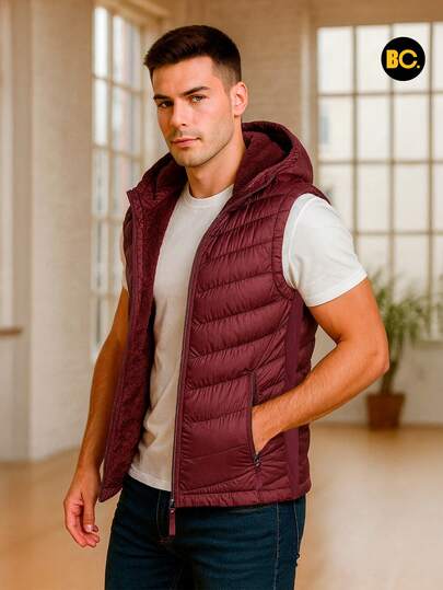 Big City Chaleco Caballero Acolchado Ligero Con capucha