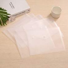 2/4/6/10/12个装 B6A5 纽扣文件袋，学生/办公文件收纳袋 - 無色 - 查看 16