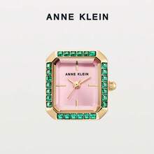 ANNE KLEIN Women's Watch And Ring Set, Adjustable Ring (Size 4-11), Gold-Tone Square Watch With Crystal Bar Indexes, Pink & Gold Fashion Jewelry Set - one-size - View 3