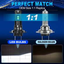 S&D H4 Led Lights 30000LM 70W Headlight Bulbs Canbus NO Error Auto Turbo Light Fog Lights Plug Play 6000K 12V