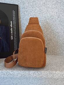 1 Stück Cord Hüfttasche, modisch und vielseitig mit doppellagiger Reißverschlusstasche, verstellbarer Schultergurt, geeignet für Teenager-Mädchen, weibliche Studenten, Erstsemester und Büroarbeiter, sehr geeignet für Büro, Uni, Arbeit, Geschäft, Pendeln, Outdoor, Reisen, Ausflüge, Einschulung College-Stil Hüfttasche