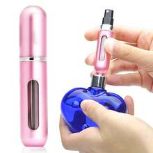 Refillable Metal Perfume Spray Bottle, Compact Travel-Size Fragrance Dispenser, Mini Portable Atomizer For Daily Fragrance Top-Ups - Hồng - Xem 1