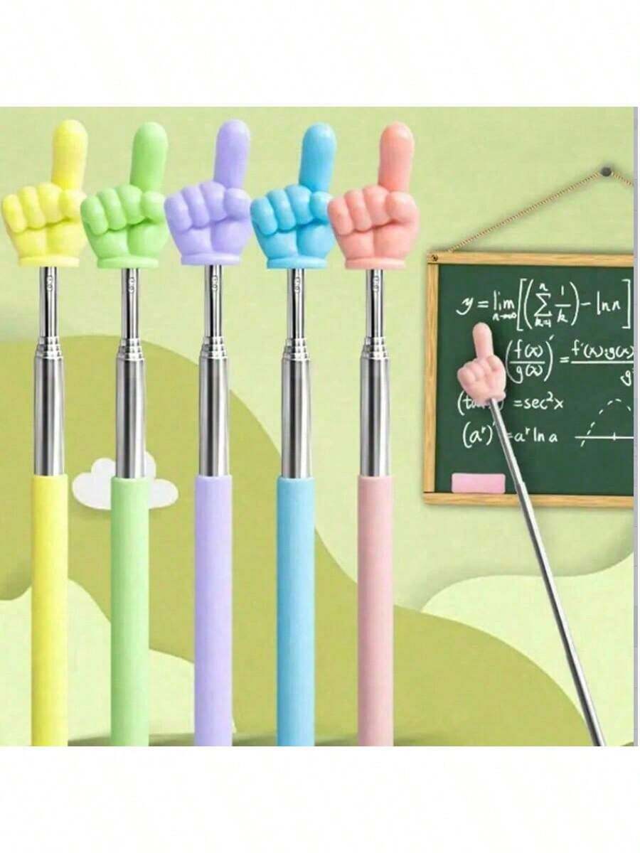 Retractable Pointer For Classroom Telescopic Teachers Pointer Extendable Hand Pointer Finger Pointer Stick Mini Retractable Classroom Pointer ,Retractable Pointer,Reading Pointer,Pointer,Classroom,Finger Pointer,Back To School - Multicolor - View 1