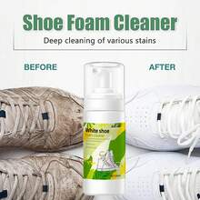 H4Cacle White Shoe Dry Cleaning Agent, Foam Cleaner For White Sneakers, Effectively Removes Yellow Stains. Waterless Foam Sneaker Cleaner Suitable For White Shoes, Suede, Boots, Canvas, PU Materials, Fabrics, Etc. - 428 - View 11