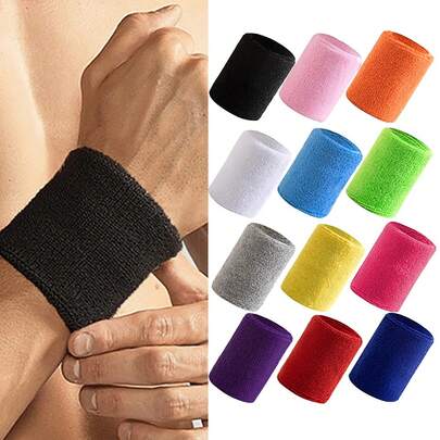 1 Set Outdoor Sports Sweatband & Wristband, Unisex Wrist Band Gym Football Sports Protective Gear Sweat Wristband Men Outdoor- Ideal For Yoga, Fitness, Tennis, Basketball, Jumping Rope, Running, Hiking, Cycling And Other Fitness Activitiesl