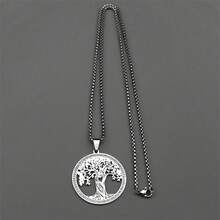 Crytstals Aesthetic Tree Of Life Heart Necklace For Women Men Stainless Steel Gold Color Lucky Amulet Chain Jewelry Gift - Necklace - View 7