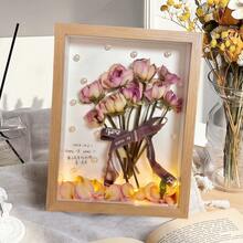 1pc Hollow Dried Flower Decoration Frame, DIY Handmade Display, 3D Photo Frame, Suitable For Holiday And Anniversary - Multicolor - View 12