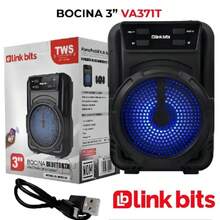 Mini altavoz Bluetooth de 3 pulgadas con luz LED, USB, radio FM y conectividad Bluetooth (TWS), adecuado para uso en múltiples entornos. - Negro - Ver 10