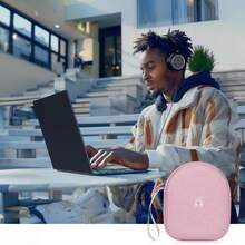 ALKOO Portable Travel Carrying Case For WH-CH520 Wireless Bluetooth Headphones, Compact Protective Storage Bag For WH-CH520 Headphones And USB Cable - Includes Only The Storage Case/Charging Case/Headphone Case/Waterproof Bag, Unisex Electronics Organizer, Travel Essential