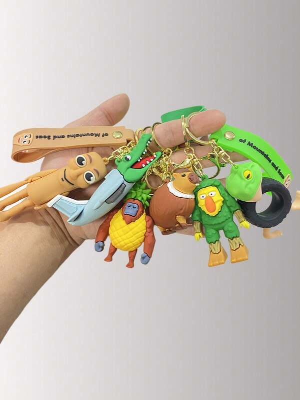 1pc Shan Hai Jing Figurine Keychain, Cartoon Plush Pendant, Silicone Car Key Chain, Funny Bag Accessory, Claw Machine, National Style Decoration, Student Interesting Ornament Halloween Accessories Teachers Day Christmas Gift Ideas Bag Charms Car Friend Sister
