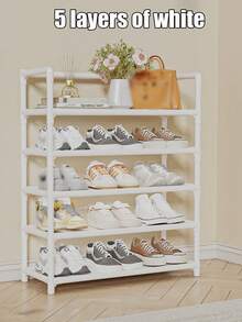 1 件节省空间的可扩展鞋架收纳架，鞋子收纳助手，让鞋子保持整洁 - 彩色 - 查看 22