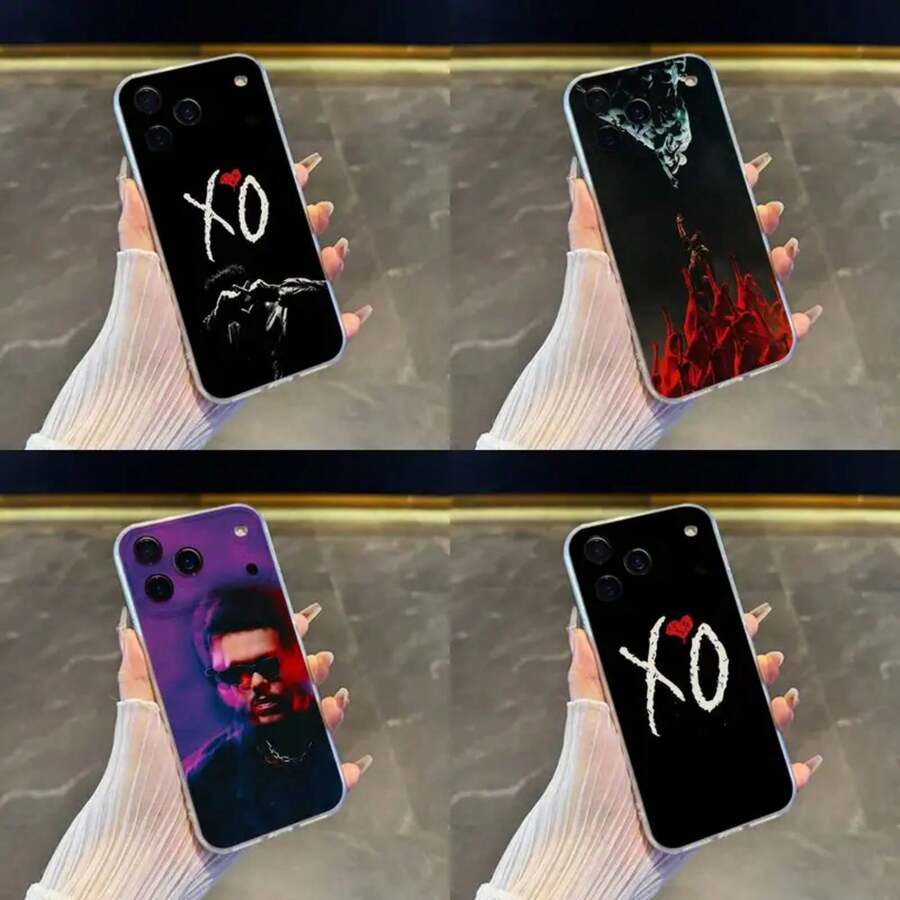 Funda de teléfono XO de The W-Weeknd compatible con iPhone 17, 16, 15, 14, 13, 12, 11 Pro, Max, Plus, X, XS, XR, SE4, E Mini, funda transparente y suave, compatible con iPhone 17, 17 Pro, 17 Pro Max - Z4 - Ver 1
