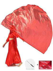 Praise Dance Worship Flag With Flexible Pole, Semi-Circular Worship Angel Wing Flag, Suitable For Dance Church, 1 Flag + 1 Telescopic Pole