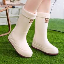 Women Rain Footwear - Khaki [Fleece Lined] - View 5