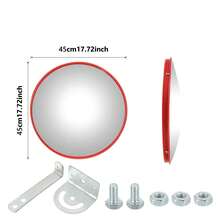 30cm/45cm/60cm konvexer Verkehrsspiegel für Einfahrt, Lager und Garagensicherheit oder Laden- und Bürosicherheit, mit verstellbarer Wandbefestigungshalterung zur Beseitigung von toten Winkeln und Ecken in Innen- und Außenbereichen