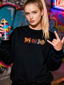 And Pixar's Cars Mom Mother's Day Birthday Long-Sleeve Sweatlong-Sleeve Sweatshirt - 黑色 - 查看 1