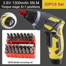 Destornillador de batería pequeño y potente recargable 4.2V 6Nm 1300mAh 250rpm destornilladores eléctricos juego de destornilladores - Juego de 33 piezas tipo D - Ver 2