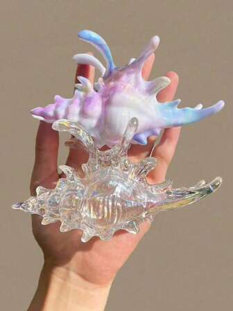 2pcs/1pc White Plastic Seashell Hair Clips, Lightweight Hair Claws Suitable For Daily, Casual, Party, Commute, Beach, Ponytail, Bun Hairstyles, Washing Face/Hair, Makeup, Outfit Accessory Elegant Claw Clip Winter Hair Accessories Fashion Hair Clutch