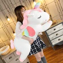 50cm/60cm/75cm/90cm Cute Giant Unicorn Plush Doll, Soft Stuffed Unicorn Doll, Animal Horse Doll, Children Girls Birthday Gift - Multicolor - View 5