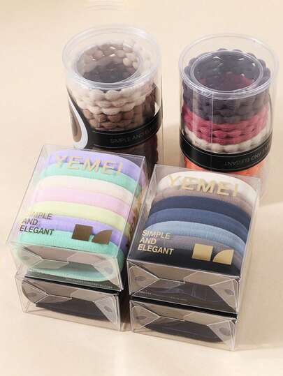 1 Jar Woven High Elastic Hair Ties, Thick Hair Bands For Ponytail, Hair Accessories ,Ponytail Holders ,Hair Elastics ,Hair Rubber Bands ,Scrunchies ,Hair Rope