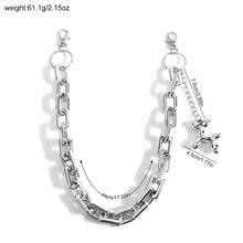 1pc Fashionable Punk Hip-Hop Style Cuban Link Balloon Dog Pendant Jeans Skirt Pants Chain, Unisex