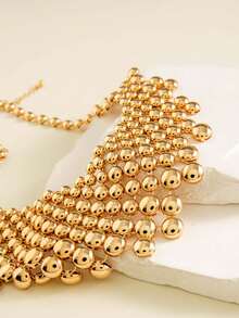 1pc Personalized Exaggerated Vintage Coin Chunky Chain Necklace, Creative Simple Hip Hop Cool Punk Retro Casual Fashion Necklace, Suitable For Gift, Daily, Commute, Street, Party, Festival Wear