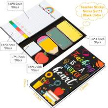 Mehrfarbiges Haftnotizen-Set im Lehrstil, beinhaltet Tafel, stiftförmige Notizen & bunte Markiersticker, selbstklebend & leicht abzureißen, hilft Lehrern effizient Unterrichtsaufgaben und Wissensannotation zu verwalten