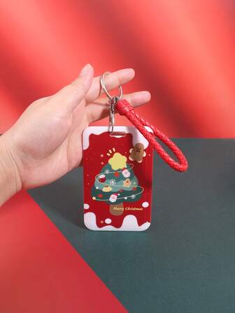 1 Stück Weihnachtskarten Halter mit transparentem Fenster Design, eine Vielzahl an optionalen Weihnachtskarten Haltern, kann Arbeitskarten, Studentenkarten, Busfahrkarten und Urlaubsgeschenke für Freunde und Klassenkameraden aufbewahren