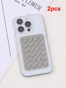 1 pieza Almohadilla de silicona antideslizante con ventosa para teléfono, 24 piezas Ventosas de silicona, diseño adhesivo, opciones de varios colores compatibles con , teléfonos Android, regalo para cumpleaños, familia, amigos, soporte de teléfono, accesorios de teléfono