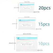 45 قطعة أكياس تخزين طعام قابلة لإعادة الاستخدام سميكة بسحاب، مناسبة للتجميد والتنظيم في الثلاجة، مناسبة لموسم العودة إلى المدرسة (متوفرة في مجموعات 45 قطعة، 20 قطعة، 15 قطعة، 10 قطعة، 1 قطعة)