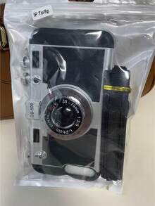 Funda de teléfono en forma de cámara 3D cruzada divertida compatible con iPhone 14 Pro Max, compatible con Apple 13 con cordón, compatible con iPhone 11/12/X/Xs/Xr/Xs Max resistente al agua, a los golpes y a los arañazos