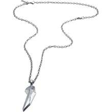 Collier avec pendentif police pour homme en acier inoxydable - Argent - Voir 2