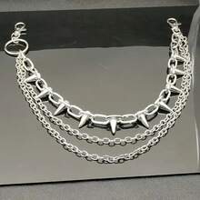 European And American Halloween Hot-Selling Metal Rivet Geometric Multi-Layer Waist Chain Men's Accessories - Dây xích thắt lưng đinh tán - Xem 9
