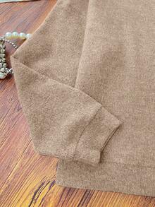 Damen Lässig Strick Langarm Top mit Dackel Muster, einfarbig, Herbst und Winter Faux Strick Oberteil, geeignet für Hundeliebhaber, warme Oberteile für Frauen, Herbst Outfits, Winterkleidung