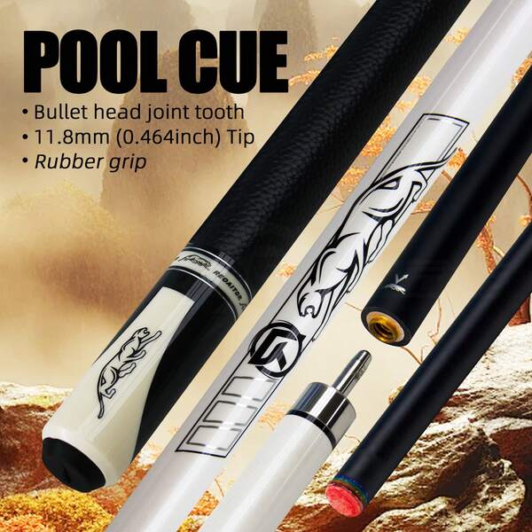 Jaguar Pool Rod 1/2 Split American Big Head Pool Nine Ball Rod 11.8MM Room Exclusive Member Rod Black Octopal Pool Rod