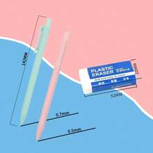 6 支粉彩自动铅笔套装：轻巧，可伸缩 0.5/0.7 毫米，适用于艺术和写作，握感舒适 [颜色随机]，适用于学校用品，返校 - 彩色 - 查看 7